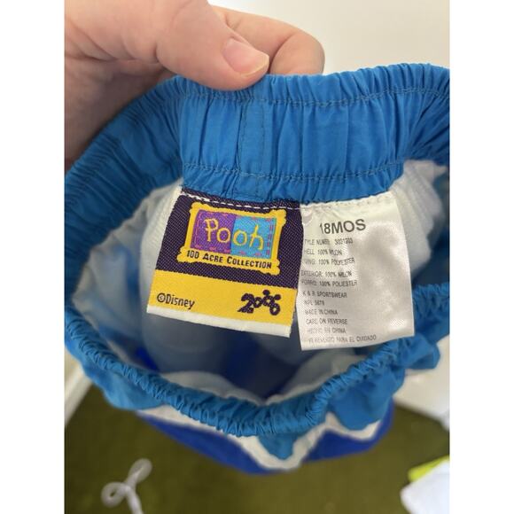 VTG Y2K Winnie the Pooh Toddler Baby Boy’s Swim Trunks Size 18M Embroidered - Picture 4 of 5